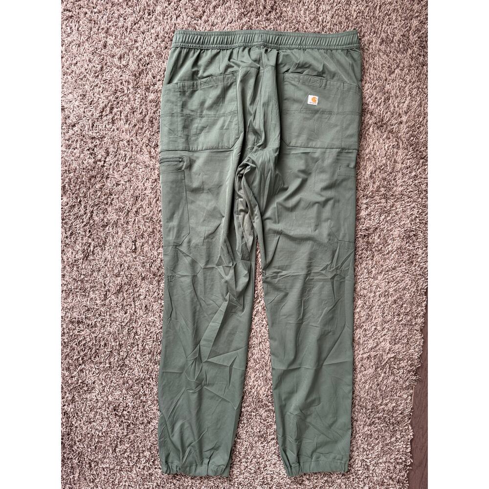 Carhartt Force Mens Athletic Cargo Pants Size Large Green Drawstring Travel - Picture 8 of 9